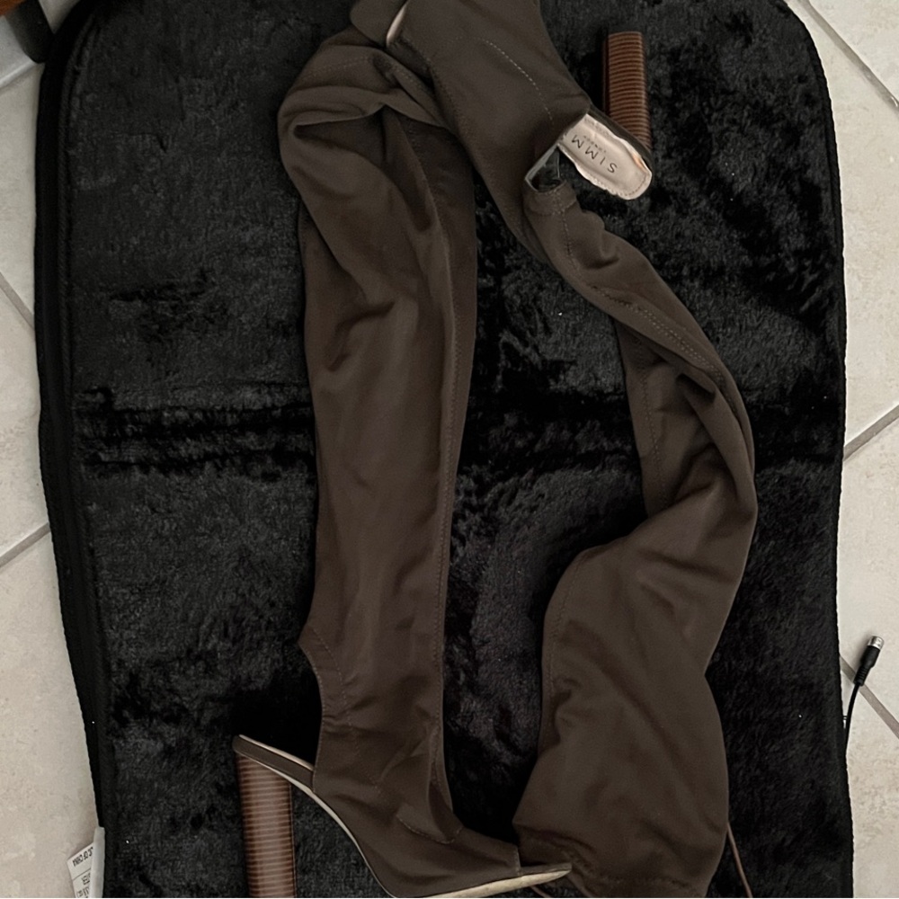 Zara Taupe Heeled Boots